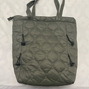 Green Quilted Tote Bag